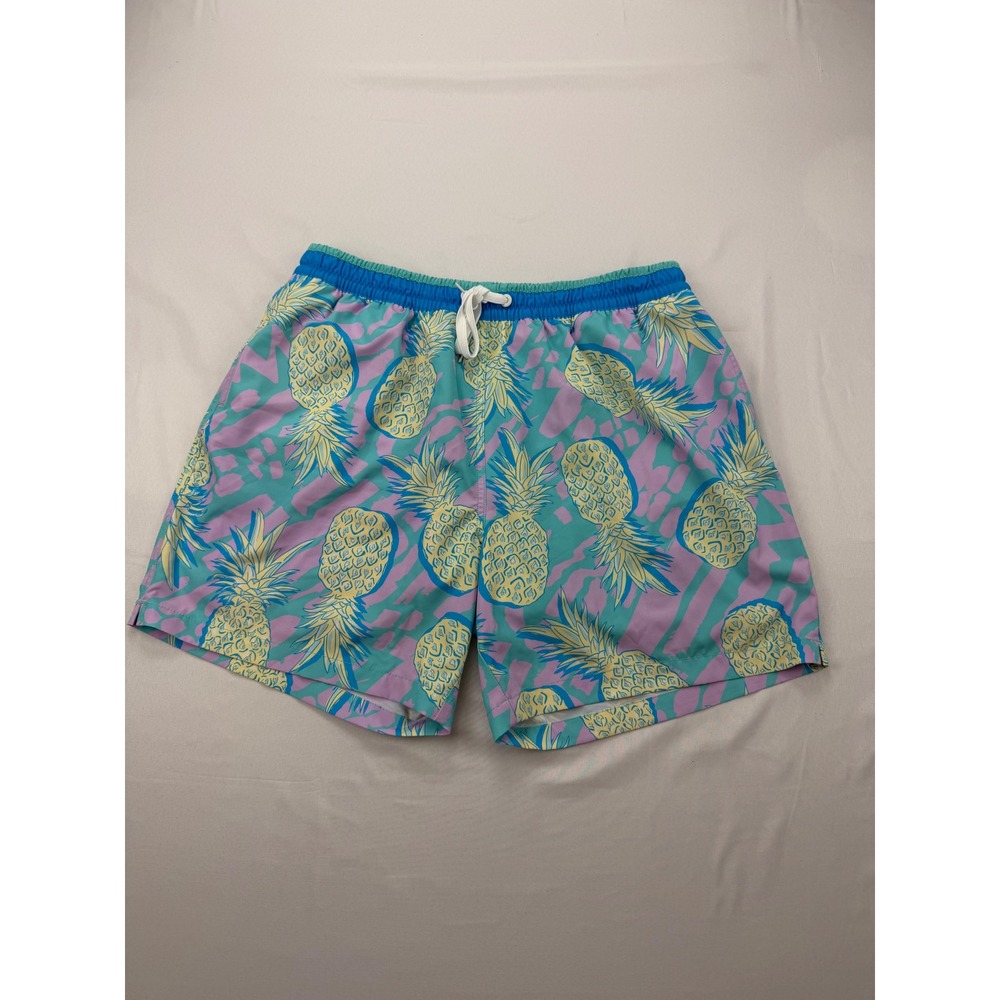 Chubbies Swim Trunks Mens XXL Blue Purple Pineapple Print 5.5" Inseam Shorts